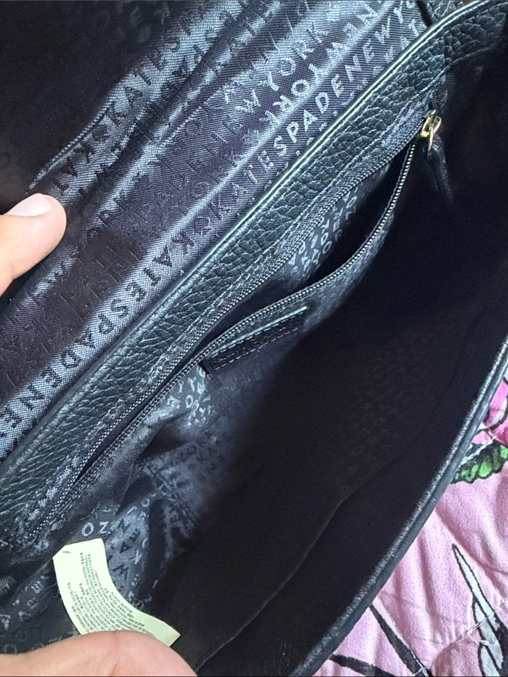 kate spade Black Crossbody with black and Leopard Strap
